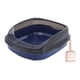 thumbnail image 1 of Caja de arena para gatos, suministros para mascotas, orinal abierto para gatitos, caja de arena semicerrada para gatos, mascota azul oscuro grande, 1 of 9