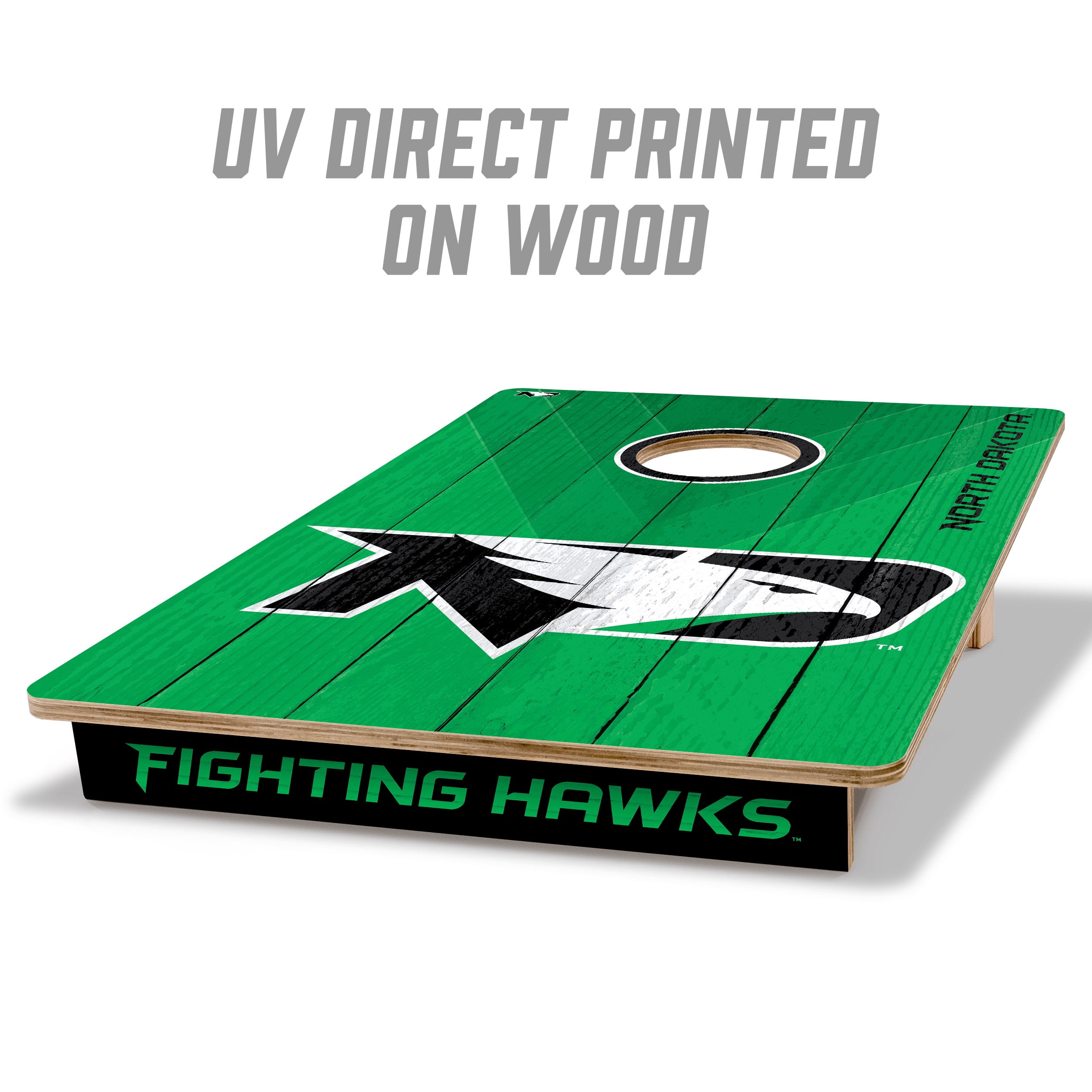 YouTheFan NCAA North Dakota Fighting Hawk 2' x 3' Cornhole Game No Bags
