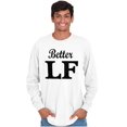 thumbnail image 4 of My Better Half Cute Matching Couples Plus Size Long Sleeve Graphic Tee Shirt Brisco Brands 3X, 4 of 6