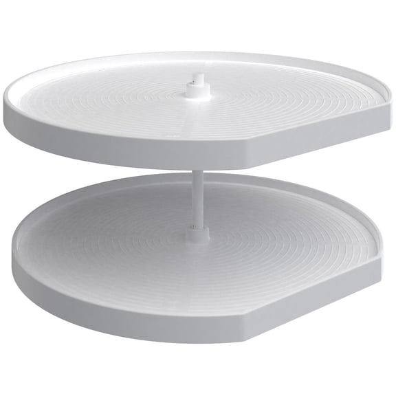 Rev-A-Shelf Polymer D Shape 2 Shelf Lazy Susan