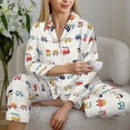 thumbnail image 6 of Bingfone Womens Pajama Sets Colorful Trains Print,Long Sleeve Loungewear Pajamas Set-X-Large, 6 of 8