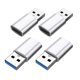 thumbnail image 2 of Adaptadores hembra USB 3.0 a tipo C Hugo Plata 4 Uds, 2 of 10