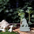 thumbnail image 4 of KAKOWELY Mini estatua de león decorativa, micropaisaje, escultura de león, figura de león realista, 4 of 4