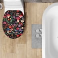 thumbnail image 4 of ZUXONGSY Mushroom Flower Toilet Lid Covers Oblong Toilet Seat Cover with Elastic Edge Machine Washable Elongated Toilet Cover Suitable for All People for Women Gifts for Mom, 4 of 6