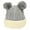 Gray, variant on BadPiggies Kids 2-in-1 Knit Beanie Cap Scarf Winter Warm Baby's Cute Pompom Ski Hat Earflap Thick Scarf for Toddler Girls Boys (Yellow)