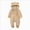 A46--Khaki, variant on 0-3 Months Preemie Sleep & Play One-Piece Bodysuit Newborn Infant Baby Boys Girls Snowsuit Winter Coat Warm Fleece Hooded Footed Romper Jumpsuit Outfits Purple Newborn Gift
