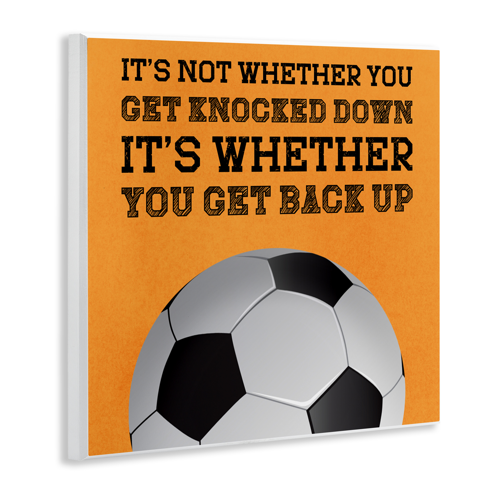 Whether You Get Back Up Wall Plaque Art, design by Marcus Prime
