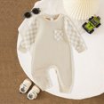 thumbnail image 2 of CAUYDY 0 3 6 9 Months 1T 2T Baby Boys Pajamas Newborn Clothes Preemie Long Sleeved Romper Fall Winter Infant Boy Soft Bodysuit Toddler Sleepers Beige for Sizes 6-12 Months, 2 of 5