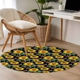 thumbnail image 4 of Small Round Rug 3Ft Washable Non-Slip, Sunflowers Circle Area Rugs for Living Room Bedroom, Farmhouse Botanical Blossom Florals Butterfly Indoor Floor Mats Carpet Runner for Home Decor, 4 of 8