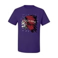 thumbnail image 2 of Wild Bobby, Vintage Distressed Legends Skull Pop Culture Men's Graphic T-Shirt, Purple, 2XL, 2 of 3