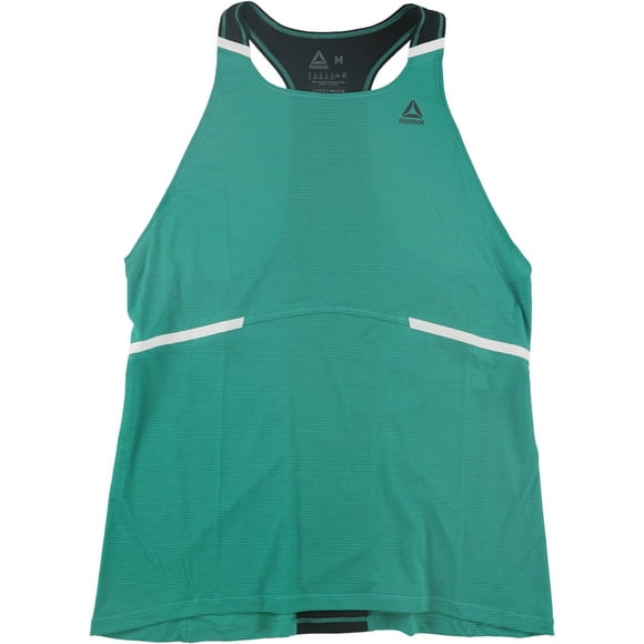 Reebok Womens Boston Track Club Tank Top, Green, X-Small