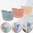 thumbnail image 2 of Pink Slotted Drain Basket Plastic Sink Rack for Faucet Pipe Storage in Kitchen and Bathroom - Sponge, Soap, and Strainer, 2 of 4