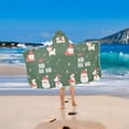 thumbnail image 2 of Yayeee Kids Hooded Towel with Hand Pockets Beach Soft Absorbent Bath Wrap 50 x 23.5 inch, Christmas Santa, 2 of 5
