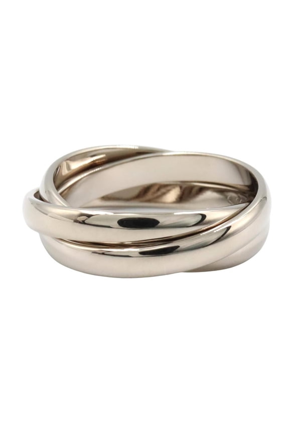 Pre-Owned Cartier Trinity Ring, 18K White Gold (18KWG), Silver Tone, B4039751