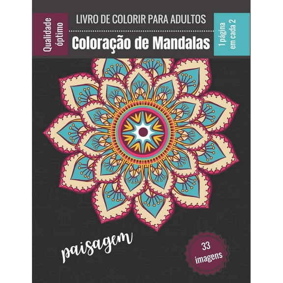 Livro de colorir para adultos - Coloração de Mandalas paisagem: Magníficos Mandalas para os apaixonados - Livro Colorido Adultos e Crianças Anti-Stress e relaxante (paisagem urbana, rural, cidade, edi