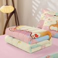 thumbnail image 5 of Manfei Kawaii Bowknot Dog Zipper Full Size Comforter Sets with Fitted Sheet and 2 Pillowcases, Cute Flower Corgi Zipper Bedding Set, Pink Cream, Pink Reversible, 4pcs, 5 of 7