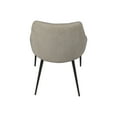 thumbnail image 5 of Pitch Harmony Ivory Upholstery Dining Chair with Conic Legs (Set of 2), 5 of 10