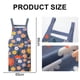 thumbnail image 2 of Delantal de tela impermeable con estampado de 2 piezas, delantal de lona para cocina doméstica, para catering, 2 of 5