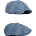 thumbnail image 4 of CoCopeaunts Octagonal Newsboy Cap Berets Men Women Flat Cap Hat Washed Cotton Denim Beret Cap Vintage Artist Painter Beret Hat, 4 of 7