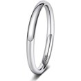 thumbnail image 2 of 2mm 4mm 6mm 925 Sterling Silver Ring High Polish Plain Dome Wedding Band Comfort Fit Size 3-13, 2 of 11