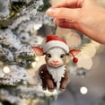thumbnail image 3 of LHWEN Christmas Creative Niu Niu Hanging Acrylic Flat Pendant Tree Ornament Durable Reusable Decoration Easy to Install for Party Wedding Home Decor Personalized Gifts, 3 of 3