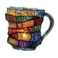 thumbnail image 4 of Taza de libro pintado, taza de café, decoración del hogar, de café creativa de resina para bibliotecarios, lectores, escritores, bibliófilos, amantes Estilo B, 4 of 8
