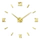 thumbnail image 1 of Reloj de pared grande sin marco, dorado, bricolaje, moderno, para sala de estar, acrílico, romano, adornos para el hogar, sin batería, 1 of 6
