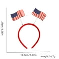 thumbnail image 3 of USA Patriotic Headband Red White Blue Star Hair Accessory Flag Hairband Independence Day Party Decoration Women Girls Memorial Day Parade Celebration Photo Prop Party Favor Supplies, 3 of 8