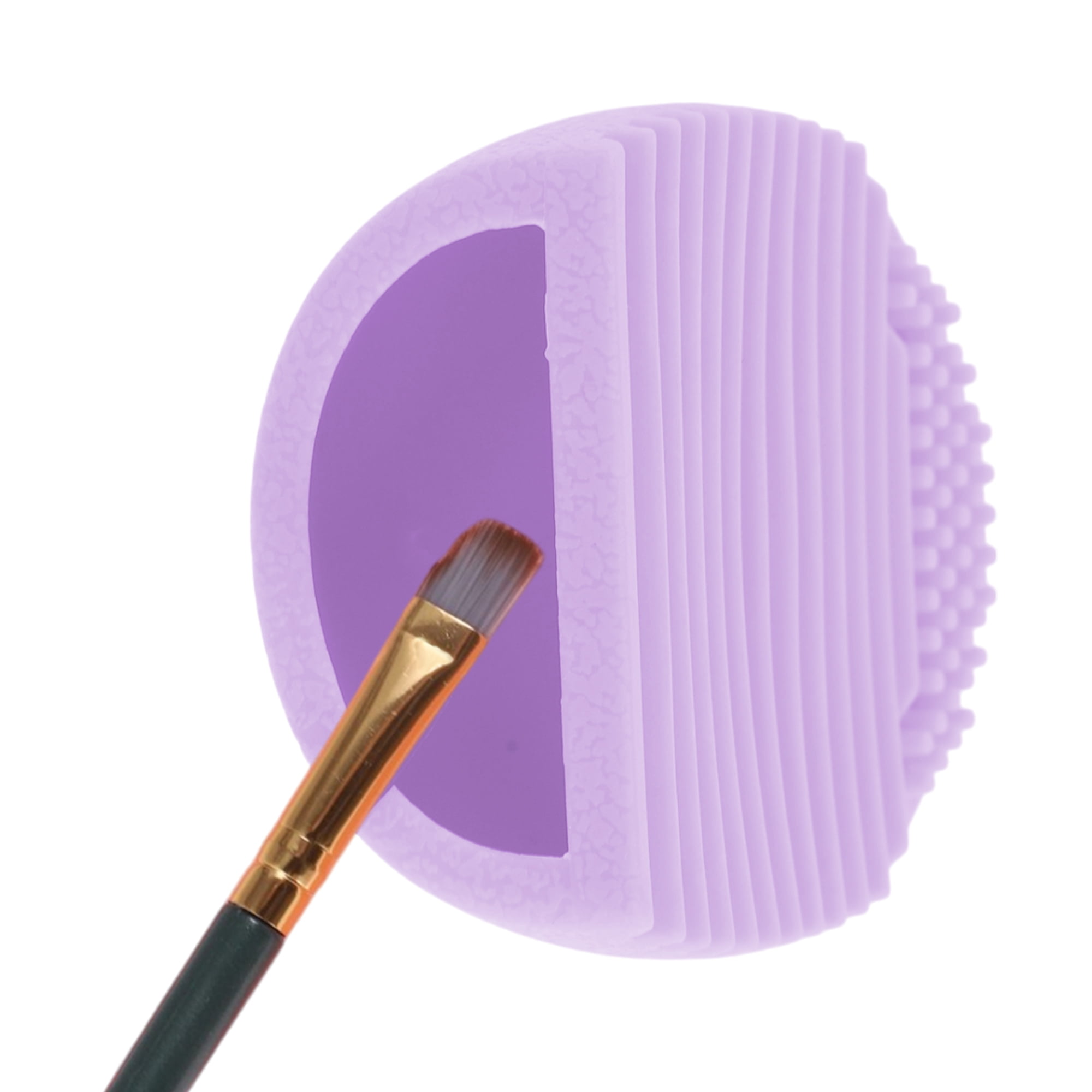 Unique Bargains Semi-oval Makeup Brush Cleaner Purple