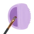 thumbnail image 4 of Unique Bargains Semi-oval Makeup Brush Cleaner Purple, 4 of 6