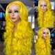thumbnail image 4 of Peluca Avolo, cabello humano amarillo, 13 x 4 pulgadas, encaje frontal, 30 pulgadas, ondulado, 4 of 6