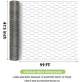 thumbnail image 5 of CQSDXA Galvanized Hexagonal Wire Mesh, 47"x100', Rust-Resistant Garden Net for Plant & Animal Protection, 5 of 12