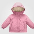 thumbnail image 3 of HAOTAGS Girls Coat (18Months-13Years) Cute Warm Thicken Fleece Hooded Long Sleeves Jacket Pink Size 10, 3 of 9