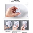 thumbnail image 3 of Dispensador automático de pasta de dientes montado en la pared, manos libres con ventosa súper adhesiva, soporte para cepillos de dientes, para cocina, baño, niños y adultos (plata), 3 of 5