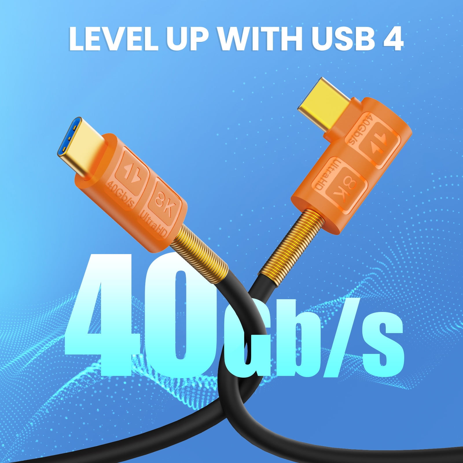 Spring Coiled Data Cable USB Type C Telescopic Charging Wire Line Adjustable Length up to 1.1m Support 240W Charging