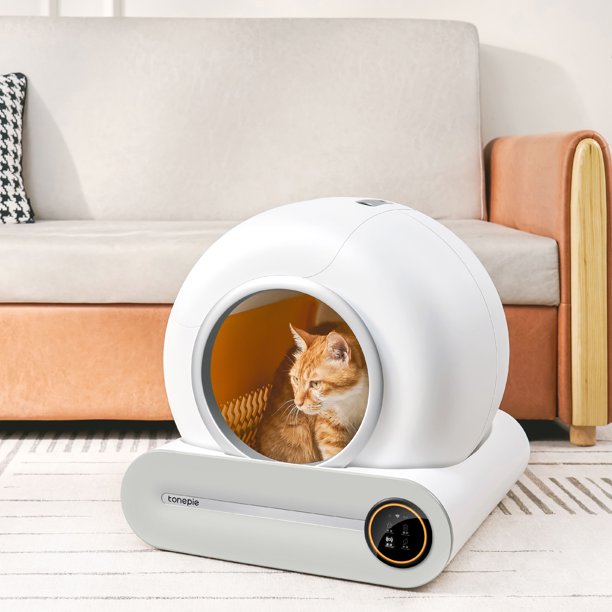 Self Cleaning Cat Litter Box App Control Odor Removal Large Littler Box