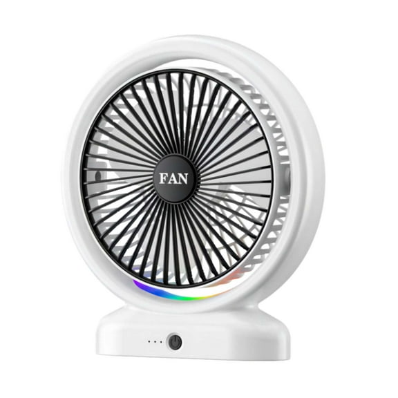 Qholemyo Quiet Rechargeable Mini Desk Fan 3 Speed Portable USB Cooling Fan With LED Light For Home Office Travel Camping