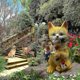thumbnail image 4 of Cat Eats Gnome Series Garden Gnome Ornament Set Doll Decorative Props, 4 of 5