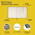 thumbnail image 3 of Cuaderno grande Eccolo, flexible, escritura, 256 págs. rayadas, marcador cinta, se abre plano, escritorio, Sé audaz (Negro, 8x10), 3 of 3