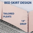 thumbnail image 4 of Cathay Home Jupe de Lit Plissée en Microfibre Double Brossée, Ultra Douce, Résistante à la Décoloration et aux Plis - Blush, Grand, 4 of 4