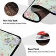 thumbnail image 4 of GZHJMY Elegant Flower Vintage Bathroom Rugs Set 2 Piece Non Slip Absorbent 15.7" x 23.6" Shower Bath Rug Mat and 20" x 20" U-Shaped Contour Toilet Rug Carpet Runner, 4 of 6