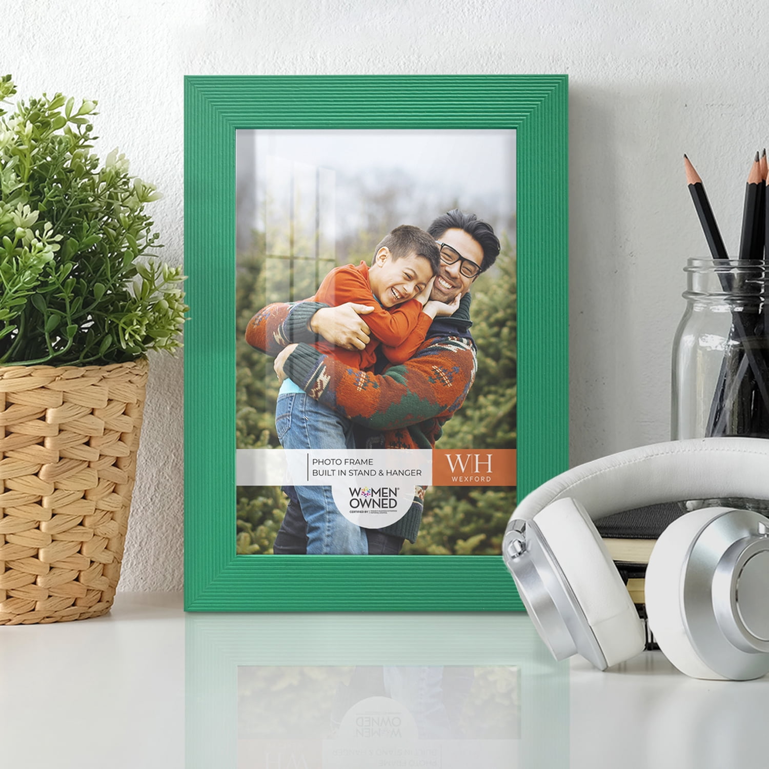 Emerald Green Rustic Picture Frame, 5 x 7