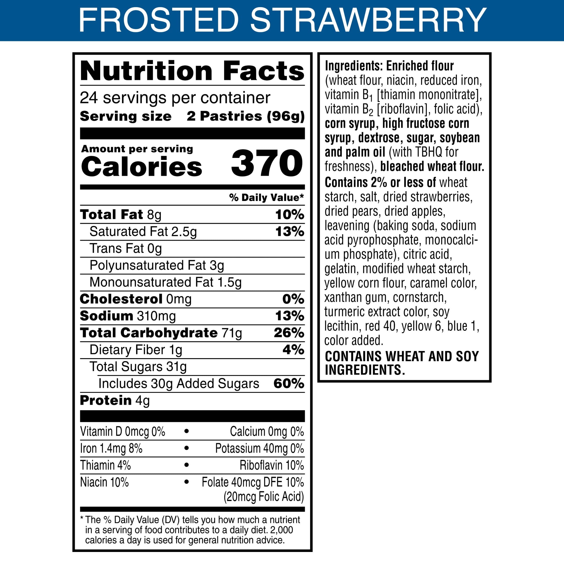 Pop-Tarts Frosted Strawberry Toaster Pastries, Breakfast Foods, Shelf-Stable, 81.2 oz (48 Count)