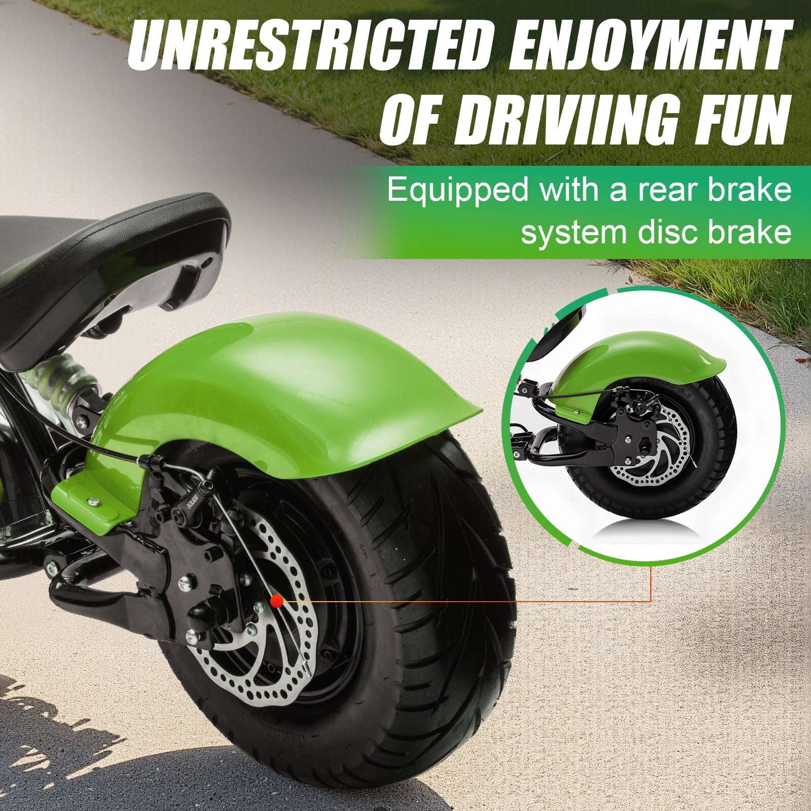 MUKIDY 24V Electric Motorcycle for Kids, 250W Ride on Motorcycle with Twist Grip Throttle, Key Start, Music, Speed up to 12.4 mph, Age 8+, Green