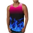 thumbnail image 1 of IROINID Débardeur Ample pour Hommes, Mode Décontractée, Impression Dégradée, Col Rond, Sport, 1 of 4