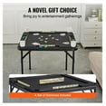 thumbnail image 6 of Mahjong Table 4 Player Folding, Portable Card Table with Cup Holders & Chip Trays, Domino Game Table for Mahjong, Poker, Puzzles - 35.4x35.4 inch, Black, 6 of 7