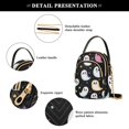 thumbnail image 4 of FORMRS Crossbody Bag for Women Quilted Travel Shoulder Cell Phone Purse with Chain Strap Handbag, White Halloween Ghost, 4 of 7