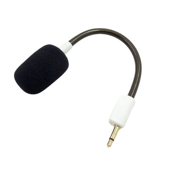 Detachable 3.5mm Boom Microphone for V2 Headset Mic Plug and Use Windproof Foam Boom Mic Noise Cancellation