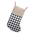 thumbnail image 2 of Jumbo Christmas Stockings,Holiday Hanging Bags Giant Red Black Buffalo Plaid Felt Stockings Hanging Gift For Xmas Tree Fireplace Mantel Home Holiday Party Decoration Gift, 2 of 6