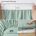 thumbnail image 5 of PHF Bamboo Bed Sheet Sets, 4 Pieces King Silky Soft Bedding Sheets, 1800 Thread Count 16 Inch Deep Pockets, Sage Green, 5 of 8